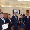 Вручение свидетельств о занесении в  областную Галерею Славы